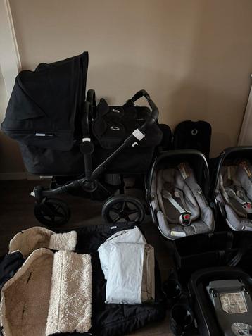 Bugaboo Donkey 3 || Full Black || Twin Kinderwagen beschikbaar voor biedingen