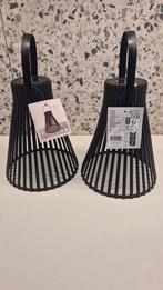 2x Solar Lantaarn - Sfeervolle Tuinverlichting, Overige materialen, Hangers, Zwart, Nieuw