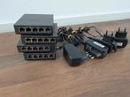 4x Netgear Prosafe GS105Ev2 5-Port Gigabit Switch, Computers en Software, Netwerk switches, Ophalen, Zo goed als nieuw