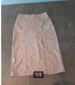Stoere imitatie lederen zand rok, Kleding | Dames, Rokken, Maat 38/40 (M), Beige, Ophalen of Verzenden, Zo goed als nieuw