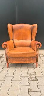 Schapenleren Oorfauteuil, Ophalen, Gebruikt, ., 75 tot 100 cm