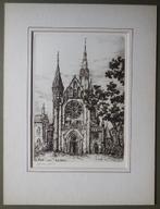 Raamsdonksveer R.K. Kerk rond 1900 ets Frans Wolfs 1981, Antiek en Kunst, Kunst | Etsen en Gravures, Verzenden
