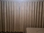 Wave gordijnen, Huis en Inrichting, Stoffering | Gordijnen en Lamellen, Ophalen, 200 cm of meer, Beige, Zo goed als nieuw