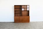 vintage wandkast | boekenkast | jaren 60 | Zweeds, Gebruikt, Verzenden, ., Glas