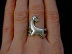 Zilveren 925 zilver stevige ring van een paard maat 18.5, Sieraden, Tassen en Uiterlijk, Ringen, 18 tot 19, Verzenden, Nieuw, Zilver