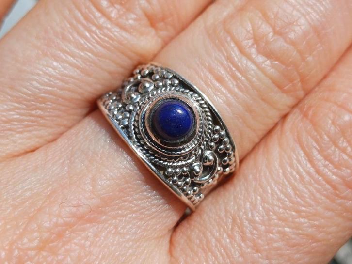 Vanoli 925 zilveren ring met lapislazuli maat 17,5, Sieraden, Tassen en Uiterlijk, Ringen, Nieuw, Dame, 17 tot 18, Blauw, Zilver