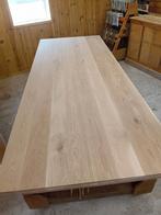 Grote eiken tafel  3 meter  of 265 x 104 cm onbehandeld, Huis en Inrichting, Tafels | Eettafels, Ophalen, Strak, 200 cm of meer
