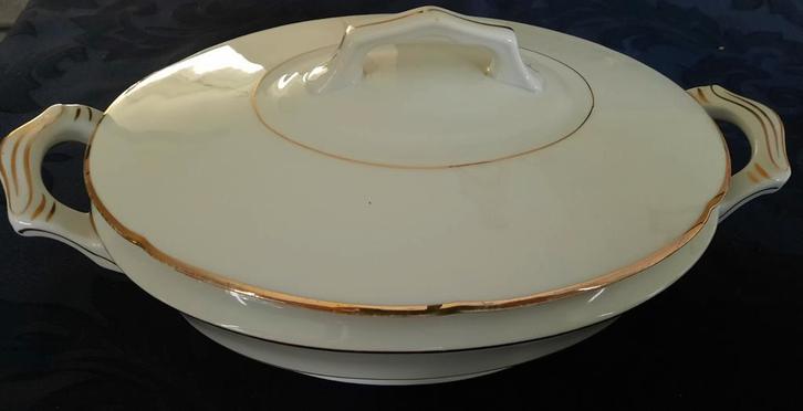 Antieke aardewerkschaal met deksel (Epiag D.F)., Antiek en Kunst, Antiek | Schalen, Ophalen of Verzenden