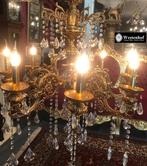 Groot kristallen kroonluchter klassiek messing goud - Ø 80cm