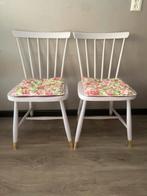 Hippe eetkamerstoelen 2 set taupe goud spijlen stoelen stoel, Huis en Inrichting, Stoelen, Ophalen, Twee, Overige kleuren, Hip modern hedendaags