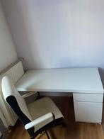 IKEA MALM wit bureau met ladekastje, Ophalen of Verzenden, Gebruikt