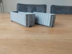 Tekno 40m  haakarm containers, Hobby en Vrije tijd, Modelauto's | 1:50, Ophalen of Verzenden, Gebruikt, Bus of Vrachtwagen, Tekno