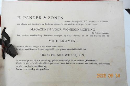 Catalogus Meubels–Kamers–Salon inrchting van Pander & Zonen, Antiek en Kunst, Antiek | Meubels | Kasten, Ophalen of Verzenden