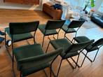 fonQ fluwelen eetkamerstoelen (6 stuks)  - Donkergroen, Huis en Inrichting, Stoelen, Ophalen, Overige materialen, Gebruikt, Overige kleuren