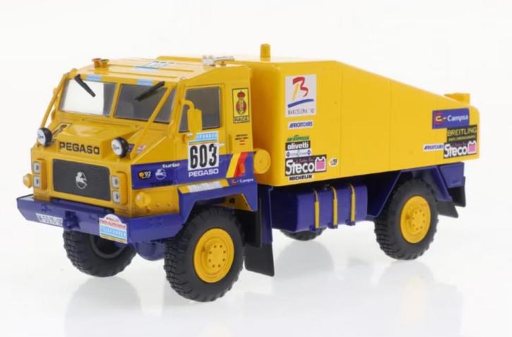 Pegaso 7222 1987 DAKAR SCHAAL 1/43 IXO Spaanse serie # 72, Hobby en Vrije tijd, Modelauto's | 1:43, Nieuw, Bus of Vrachtwagen