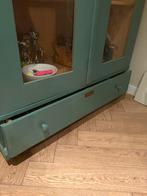 Vintage vitrinekast met lades, Gebruikt, 100 tot 150 cm, Ophalen of Verzenden, Met lade(s)