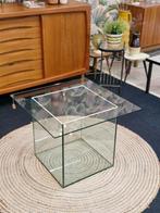 Vintage salontafel kubus glas 70s, Verzamelen, Retro, Ophalen, Huis en Inrichting