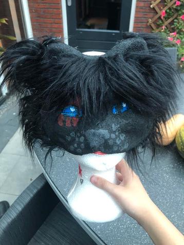 Therian/furry masker zwarte kat beschikbaar voor biedingen