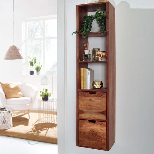 hangkast massief hout sheesham 2 laden NIEUW VOORRAAD, Huis en Inrichting, Kasten | Kledingkasten, Nieuw, Minder dan 100 cm, Minder dan 50 cm