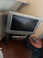 Philips Tv met glazen meubel en dvd speler, Ophalen, Gebruikt, 50 Hz, Philips