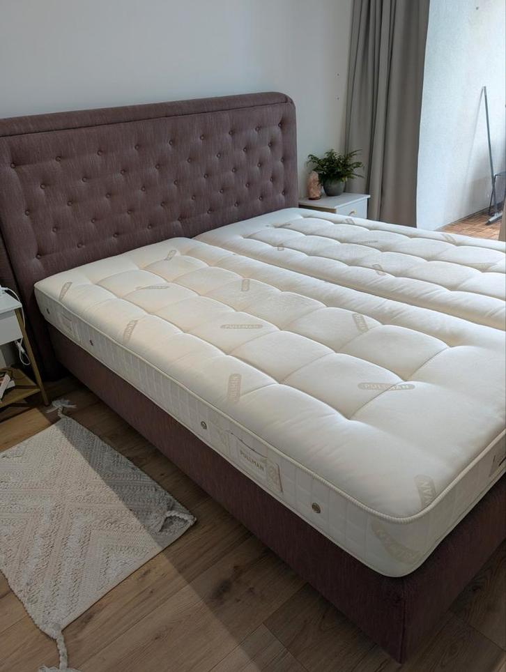 Pullman Goldline Boxspring 180x210 + 2 Pullman Matrassen, Huis en Inrichting, Slaapkamer | Bedden, Gebruikt, Tweepersoons, 180 cm