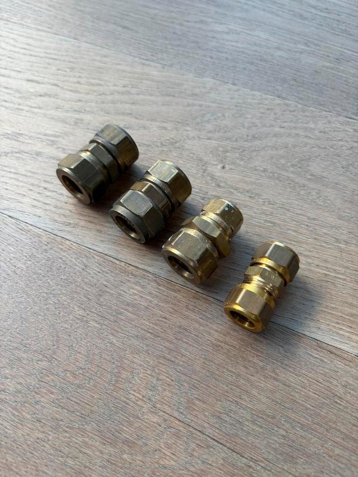 Knelkoppelingen | recht | 15mm | 12mm | radiatorleidingen, Doe-het-zelf en Verbouw, Verwarming en Radiatoren, Overige typen, Minder dan 200 watt