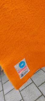 Vintage dikke scheerwollen Hillebrands oranje deken, Huis en Inrichting, Woonaccessoires | Plaids en Woondekens, Gebruikt, Ophalen of Verzenden