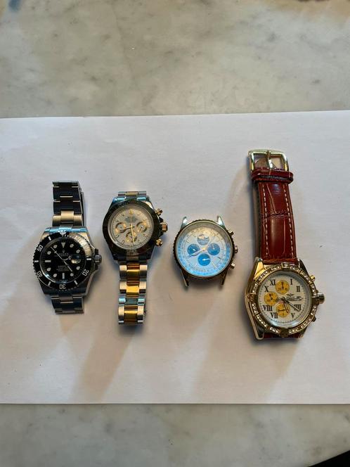 Lot breitling - rolex, Sieraden, Tassen en Uiterlijk, Horloges | Heren, Gebruikt, Polshorloge, Breitling, Staal, Staal, Ophalen of Verzenden