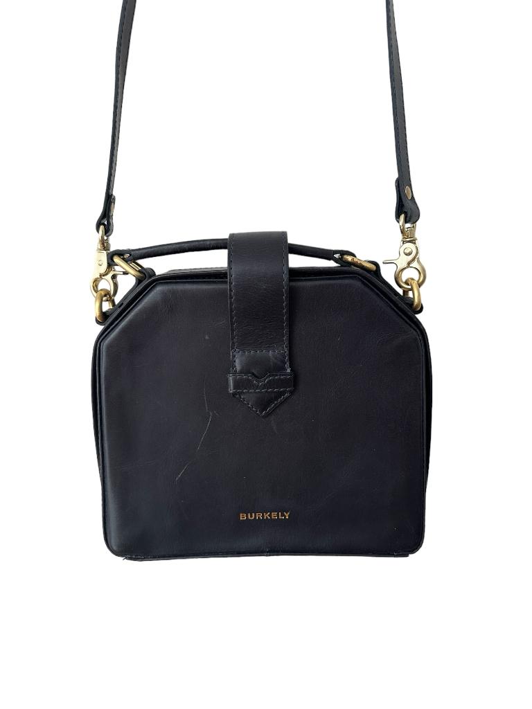 Burkely schoudertas, Zwart, Ophalen of Verzenden, Leer