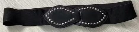 Zwarte Tailleriem met Studs, Kleding | Dames, Riemen en Ceinturen, 3 tot 5 cm, Minder dan 80 cm, Zwart, Tailleriem