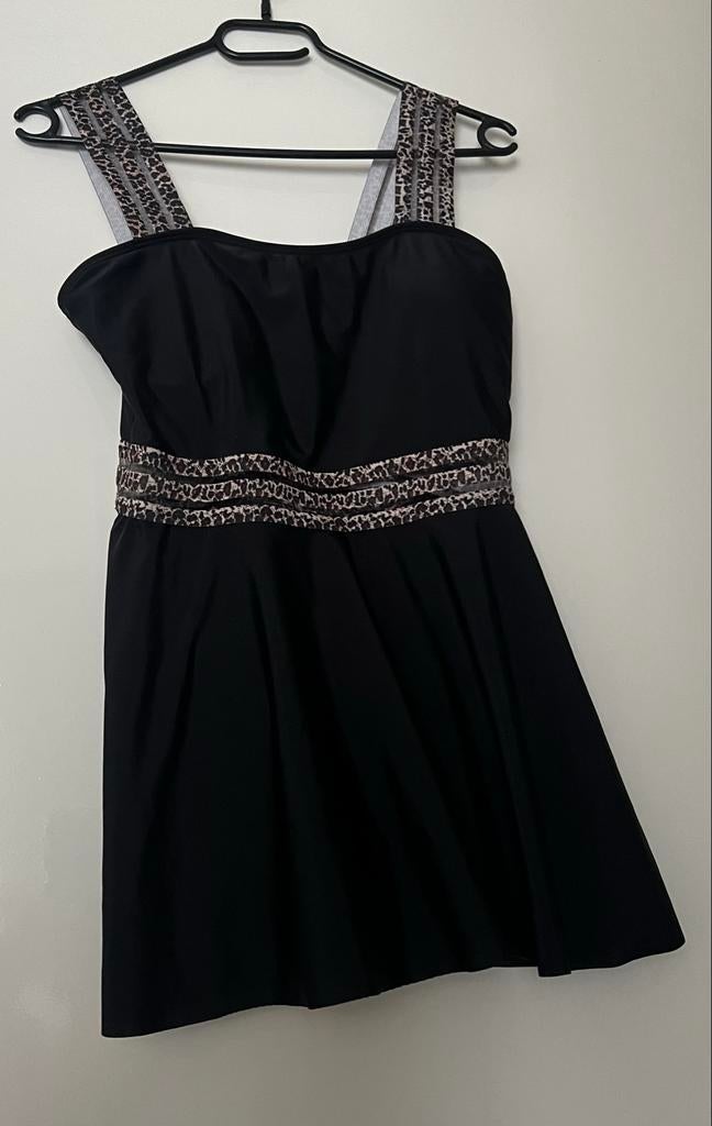 Zwart Badpak met Luipaardprint Details, Kleding | Dames, Badmode en Zwemkleding, Ophalen of Verzenden, Zo goed als nieuw