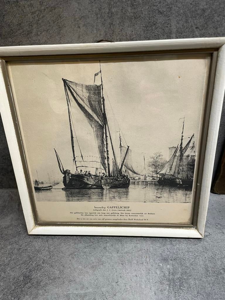 Shell Prenten Steigerschip & Graffelschip, Ophalen of Verzenden