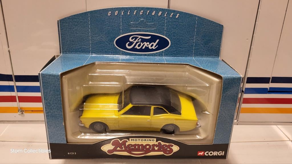 Corgi Motoring Memory Ford Cortina MK3 GLX Yellow / Black, Auto, Corgi, Ophalen of Verzenden, Zo goed als nieuw