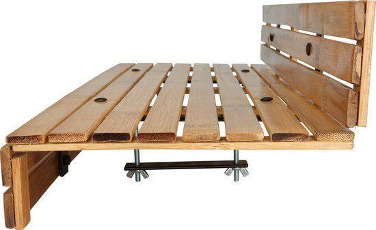 Bamboe Balkonbar/ balkontafel Naturel Tali 90 x 30 cm nieuw, Tuin en Terras, Tuintafels, Nieuw, Rond, Overige materialen, Ophalen of Verzenden