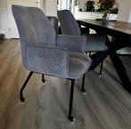 Eettafelstoelen ‘Botello’ met wieltjes, Huis en Inrichting, Stoelen, Ophalen of Verzenden, Zo goed als nieuw