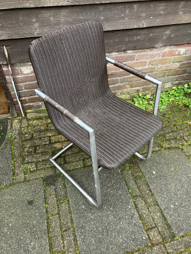 moderne stoel lloyd loom design, Ophalen, Bruin, Eén