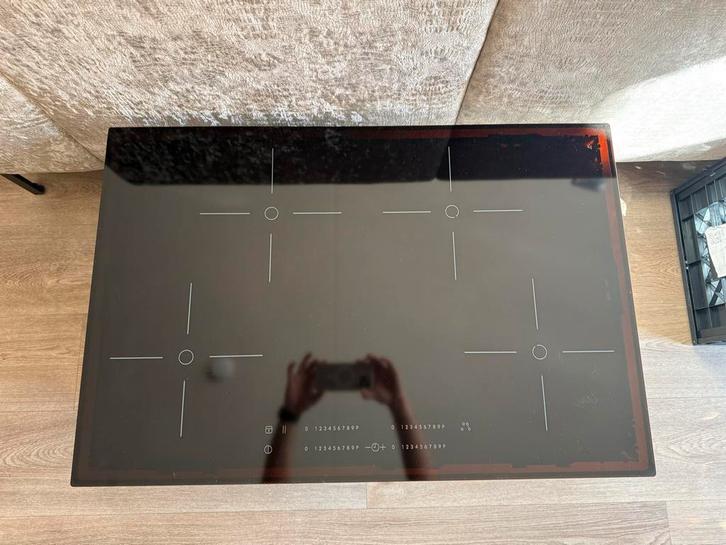 Inductiekookplaat 78x52 cm - Werkt perfect!, Witgoed en Apparatuur, Kookplaten, Gebruikt, Inbouw, Inductie, 4 kookzones, Ophalen of Verzenden