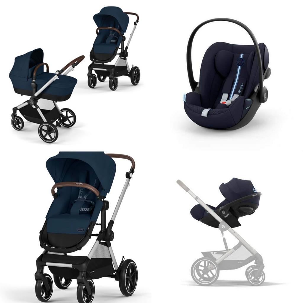 Cybex GOLD EOS Lux Ocean Blue Combiwagen + Cloud G i-Size, Kinderen en Baby's, Kinderwagens en Combinaties, Nieuw, Combiwagen