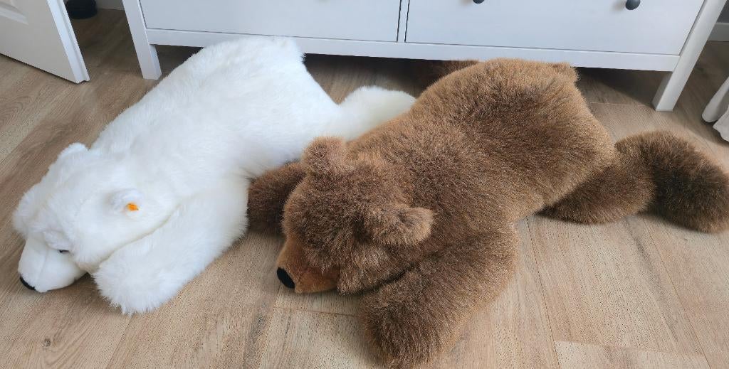 Handgemaakte Hoogwaardige 'Steiff Wildtiere' 90cm, Ophalen of Verzenden, Zo goed als nieuw, Beer