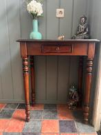 Mahonie houten tafeltje met spiegel, Ophalen, Zo goed als nieuw