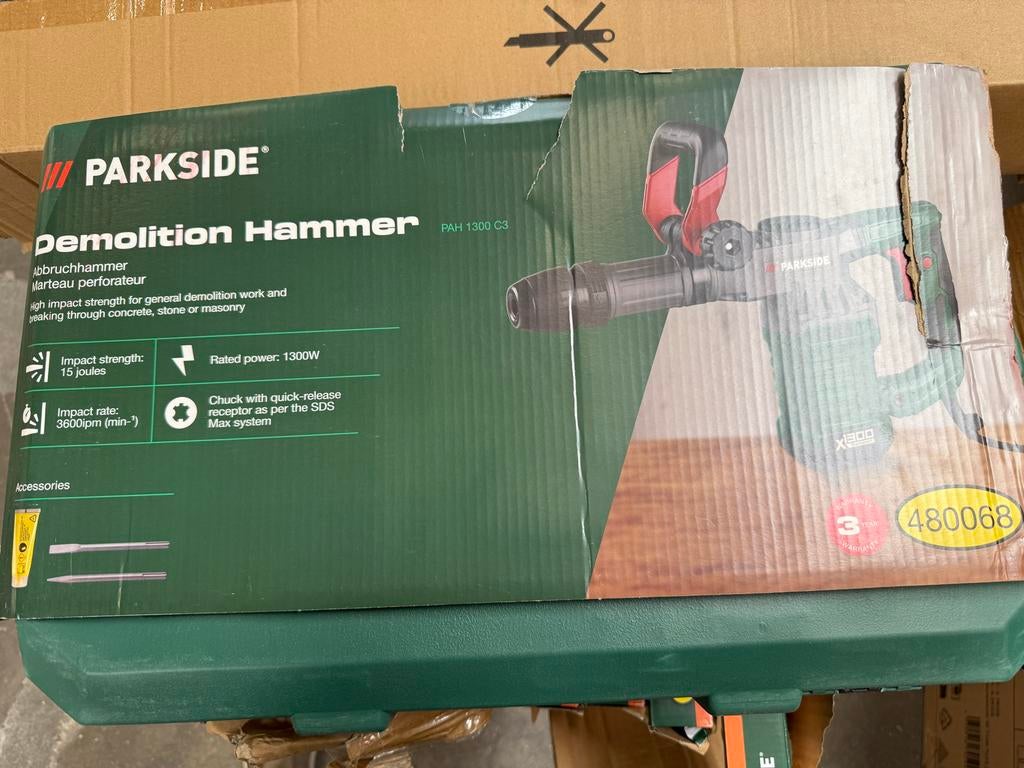 Parkside Demolition Hammer PAH 1300 C3 - 1300W Breekhamer, Doe-het-zelf en Verbouw, Gereedschap | Boormachines, Ophalen of Verzenden