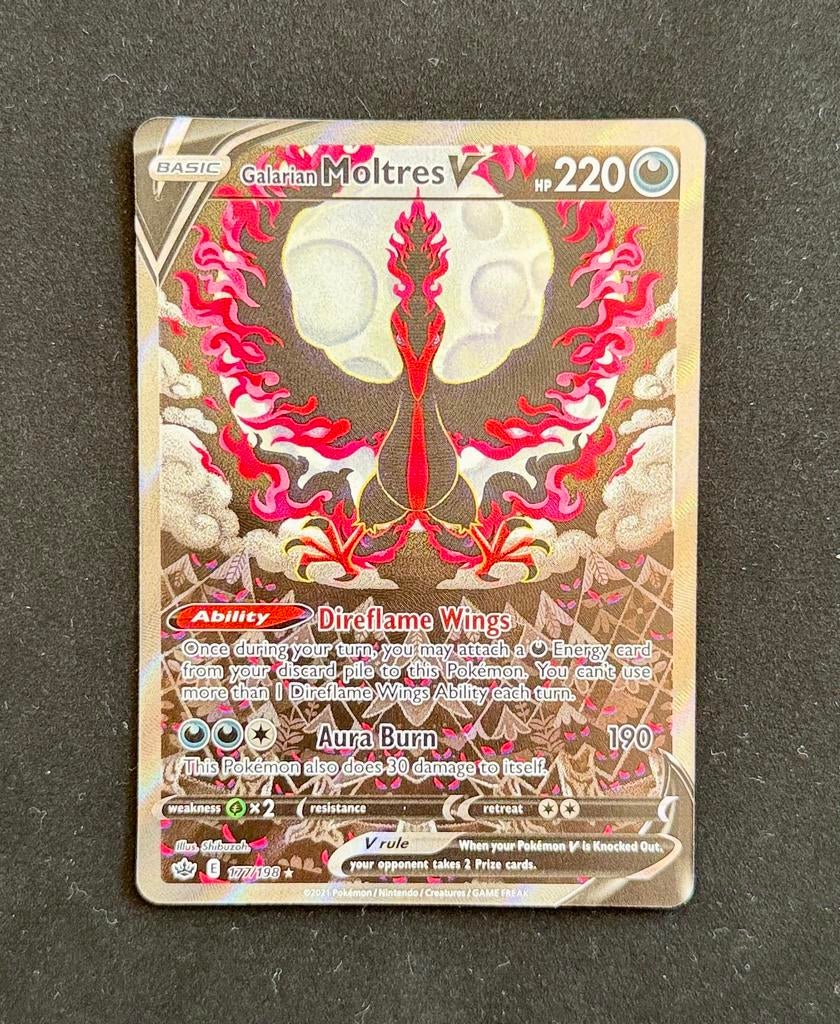 Galarian Moltres V Alternate Art 177/198 - Chilling Reign, Ophalen of Verzenden, Zo goed als nieuw