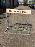Vintage Heineken Bier fietsenrek / reclamebord, Ophalen, Gebruikt, Reclamebord, Plaat of Schild, Heineken