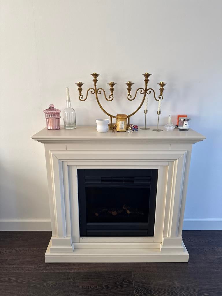 FAKE FIREPLACE w/ Real Heating Nephaard met/echte verwarming, Huis en Inrichting, Haarden, Ophalen, Zo goed als nieuw, Vrijstaande haard