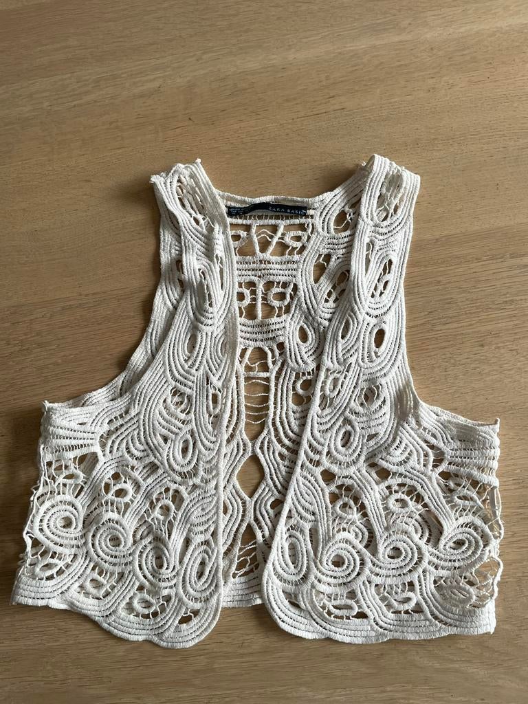 Leuk gehaakt beige tipje nieuw maat M zara, Maat 38/40 (M), Beige, Ophalen of Verzenden, Zo goed als nieuw