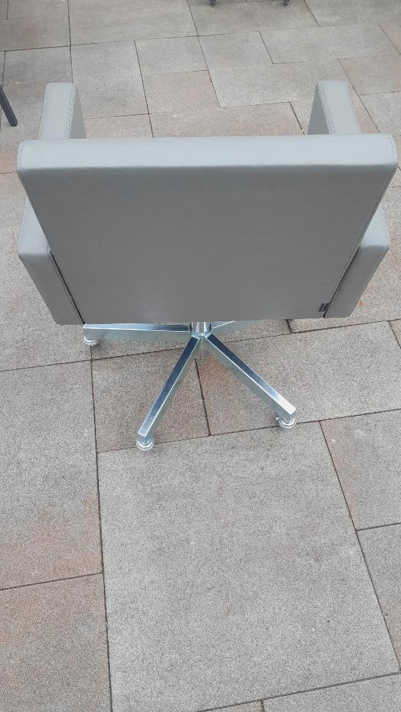 Lensvelt avl office chairs / eetkamer stoelen, Huis en Inrichting, Stoelen, Gebruikt, Vijf, Zes of meer stoelen, Leer, Grijs, Ophalen