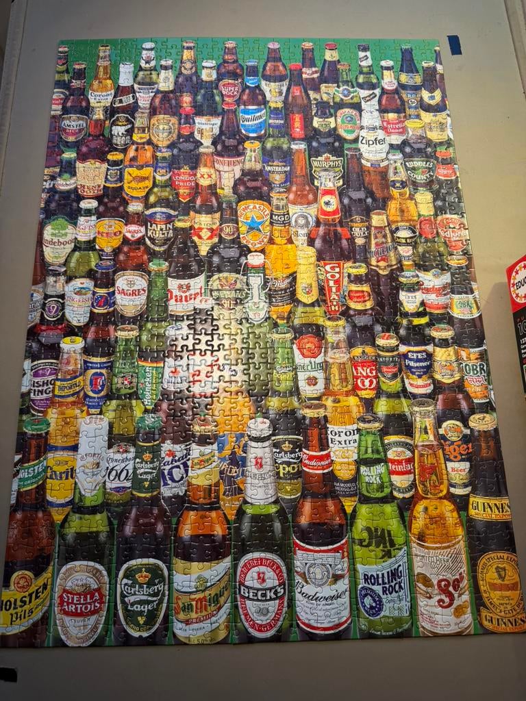 Educa puzzel Bierflessen, Ophalen of Verzenden, 500 t/m 1500 stukjes, Zo goed als nieuw