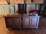 Complete mobiele bar, 2 bardelen, achterkast en tapzuil, Ophalen, Zo goed als nieuw
