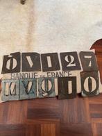 10 antieke franse sjablonen van zink, Ophalen of Verzenden