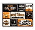 Harley Davidson Motorcycles reclame magneetjes magneet set, Ophalen of Verzenden, Nieuw, Auto's